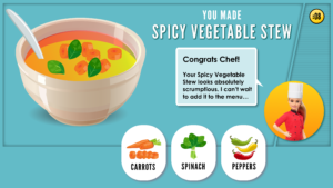 Chef game created soup screen